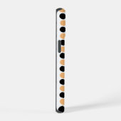 Monogramm Orange und Schwarz iPhone 15 Hülle (Rechte Seite)