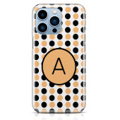 Monogramm Orange und Schwarz iPhone 15 Hülle