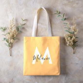 Monogramm-Orangenpfirsich Tasche