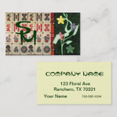 Monogramm Orientale Visitenkarte (Vorne/Hinten)