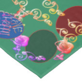 Monogramm Ostereier Rose Gemustert Tablette Tischdecke (Schrägansicht)