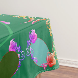 Monogramm Ostereier Rose Gemustert Tablette Tischdecke