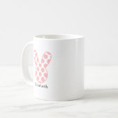Monogramm Ostersonne mit rosa Punkten Kaffeetasse (Vorderseite Links)