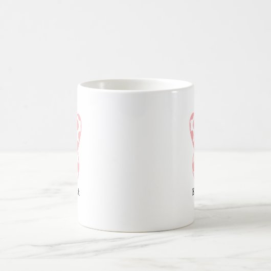 Monogramm Ostersonne mit rosa Punkten Kaffeetasse (Mittel)