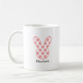Monogramm Ostersonne mit rosa Punkten Kaffeetasse (Links)