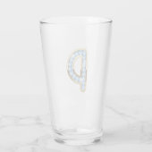 Monogramm P - 16 oz Glas (Rückseite)
