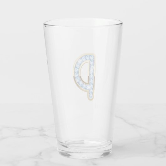 Monogramm P - 16 oz Glas (Rückseite)