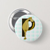 Monogramm P Flexible Foal Personalisiert Button (Vorne & Hinten)