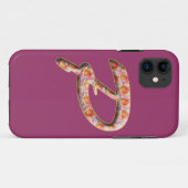 Monogramm P in Rose Muster iPhone 5 Fall Case-Mate iPhone Hülle (Rückseite (Horizontal))