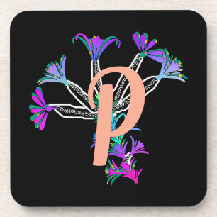 Monogramm P Initial Bierdeckel Getränkeuntersetzer