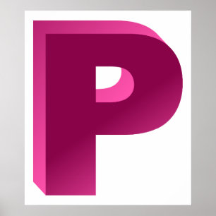 Monogramm P Poster