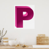 Monogramm P Poster (Küche)