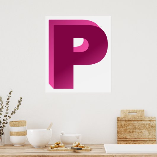 Monogramm P Poster (Küche)