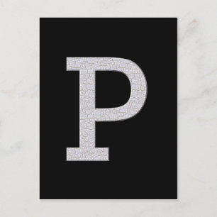 Monogramm P Postkarte