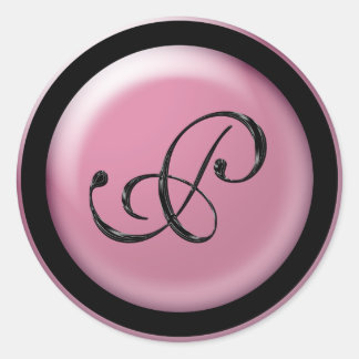 Monogramm P Runder Aufkleber