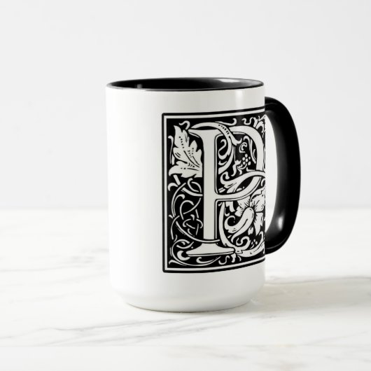Monogramm-P-Tasse Tasse (VorderseiteRechts)