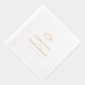 Monogramm Paare Name Custom Wedding Servietten Mit Folie (Rechts)