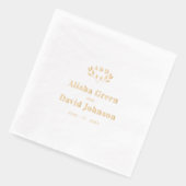 Monogramm Paare Name Custom Wedding Servietten Mit Folie (Links)