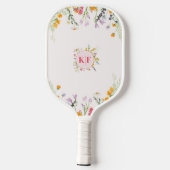 Monogramm-Paddel für wild lebende Blume Pickleball Schläger (Rückseite)