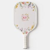 Monogramm-Paddel für wild lebende Blume Pickleball Schläger (Vorderseite)