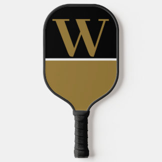 Monogramm-Paddel-Gold-Schwarze Uni Pickleball Schläger
