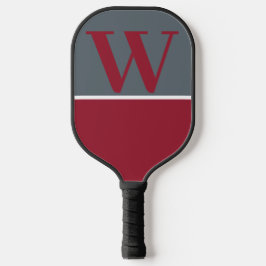 Monogramm-Paddel mit roter und grauer Uni Pickleball Schläger