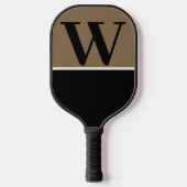 Monogramm-Paddel-Uni Gold und Schwarz II Pickleball Schläger (Vorderseite)