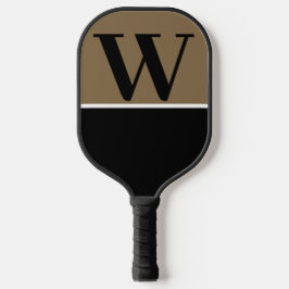 Monogramm-Paddel-Uni Gold und Schwarz II Pickleball Schläger
