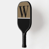 Monogramm-Paddel-Uni Gold und Schwarz II Pickleball Schläger (Links)