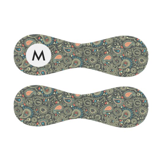 Monogramm Paisley Muster 3 Baseball (Paneele)