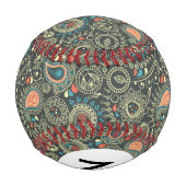 Monogramm Paisley Muster 3 Baseball (Rückseite)
