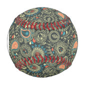 Monogramm Paisley Muster 3 Baseball (Vorderseite)