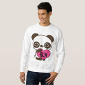 Monogramm-Panda-Herz Sweatshirt (Vorne ganz)
