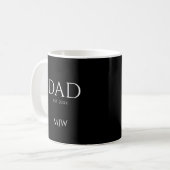 Monogramm Papa Est Modern Schwarz Kaffeetasse (Vorderseite Links)