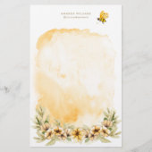 Monogramm-Papier für Gelbe Biene Briefpapier (Vorderseite)