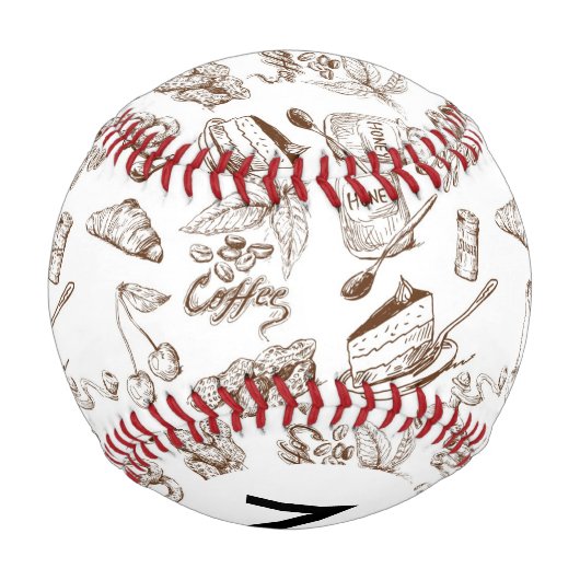 Monogramm-Papiermuster Baseball (Rückseite)