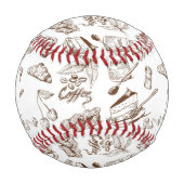 Monogramm Papiervorlage Baseball (Vorderseite)