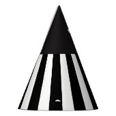 Monogramm-Party für Schwarz-Weiß-Streifen Partyhütchen (Links)