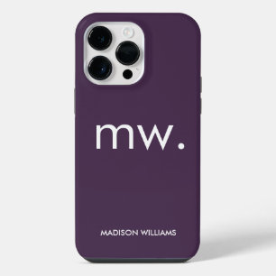 Monogramm Pastell Elegant Weiblich Minimalistisch iPhone 14 Pro Max Hülle