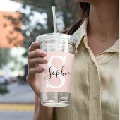 Monogramm Pastell mit Personalisiertem modernen Na Acryltrinkbecher