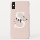 Monogramm Pastell mit Personalisiertem modernen Na Case-Mate iPhone Hülle (Rückseite)