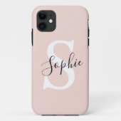 Monogramm Pastell mit Personalisiertem modernen Na Case-Mate iPhone Hülle (Rückseite)