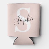 Monogramm Pastell mit Personalisiertem modernen Na Dosenkühler (Vorderseite)
