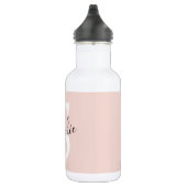 Monogramm Pastell mit Personalisiertem modernen Na Edelstahlflasche (Rechts)
