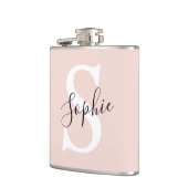 Monogramm Pastell mit Personalisiertem modernen Na Flachmann (Links)