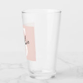 Monogramm Pastell mit Personalisiertem modernen Na Glas (Links)