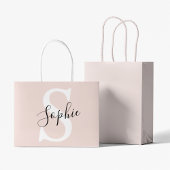 Monogramm Pastell mit Personalisiertem modernen Na Große Geschenktüte