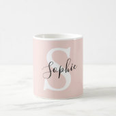 Monogramm Pastell mit Personalisiertem modernen Na Kaffeetasse (Mittel)