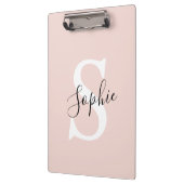 Monogramm Pastell mit Personalisiertem modernen Na Klemmbrett (Links)