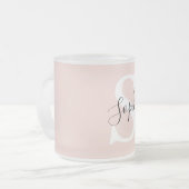 Monogramm Pastell mit Personalisiertem modernen Na Mattglastasse (Vorderseite Links)